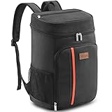 Lifewit 30L Kühlrucksack Auslaufsichere Kühltasche Rucksack wasserdichte Picknickrucksack Isolierte Lunchtasche für Männer Frauen Arbeit Picknicks Strand Camping Reisen Outdoor-Aktivitäten, Schwarz