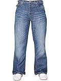 NEU Herren Designer einfach Bootcut ausgestellt weites Bein blau Jeans alle Hüfte Größen - LIGHTSTONE WASCHUNG, 32 W X 34L