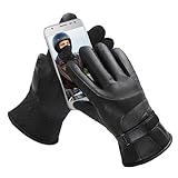 Warme Motorradhandschuhe: Atmungsaktives Mikrofasergewebe, Rutschfester Griff, winddichte Thermoausrüstung | Vollfinger-Schutzkleidung Für Roller, Cross-Bike, Schneemobil, C