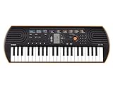 Casio SA-76 Mini-Keyboard mit 44 Tasten, schwarz orange