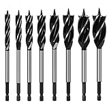 BIGP 8 Stück Holzbohrer Erweitern Bohren Holzbohrer Schlangenbohrer Kohlenstoffreich Stahl Schnellschnitt Holzbearbeitungsbohrer Set 10mm 12mm 14mm 16mm 18mm 20mm 22mm 25mm