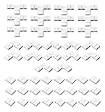 48 Stück 2 Nadel LED Streifen Verbinder, Lichtverbinder T Form L Form Lückenlose Lötfreie Steckverbinder Adapter Licht Verlängerung Verbinder für 3528 2835 SMD RGB Streifenlicht (10 mm)
