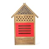 Insektenhaus, Holz-Bienenhaus, Garten im Freien, Holz-Insekten-Bienenhaus, hängend, für den Außenbereich, dekorativer Holzraum, Unterschlupf, Gartendekoration, Nester, Box, 19,9 x