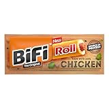 BiFi Chicken Roll - 24er Pack (24 x 45g) - Hähnchen-Snack im goldbraunen Teig - herzhafter Snack To Go - für unterwegs, im Büro oder nach dem Sport - 100% Hähnchenfleisch