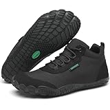 SAGUARO Barfußschuhe Herren Barfuss Schuhe Damen Barfusschuhe Leicht Zehenschuhe Bequem Fitnessschuhe rutschfest Traillaufschuhe Barefoot Shoes mit Zero-Drop Sohle Schwarz,EU Gr.45