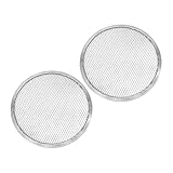 TOGEVAL 2 Stück Teiliges Rundes Aluminium pizzablech mit Löchern Rostfrei Verschleißfest Hitzeverteilend Wiederverwendbares Pizzanetz für Ofen für Hausgemachte Pizza und Gastronomie