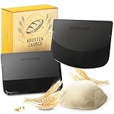 KRUSTENZAUBER Teigschaber Set 2 Stück - Praktische Teigkarte zum Brot Formen - Flexibler Teigschaber BZW. Teigspachtel als Brot backen Zubehör - Zum Schaben, Formen, Glätten und Portionieren von Teig