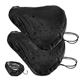 Yolev 2 Stück Sattelschutz Wasserdicht Fahrrad Fahrradsattel Regenschutz Fahrradsattelabdeckung Fahrradsattel Schutzhülle mit Kordelzug Sitzschutz für Alle Arten von Fahrrädern