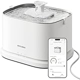 PETLIBRO Verbesserter Katzenbrunnen, Dockstream 2 Smart App-Überwachungs Trinkbrunnen für Katze, 3L Katzentrinkbrunnen Edelstahlschale zum Trinken im Innenbereich, 5G WiFi Wasserbrunnen für Hund, Weiß