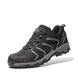 NORTIV 8 Herren Wanderschuhe Trekkingschuhe Outdoorschuhe Wasserdicht Hiking Shoes Kletterschuhe Bergsteigen Klettern Wandern Schuhe SCHWARZ/DUNKEL/GRAU 160448_Low-E Größe 42 (EUR)