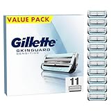 Gillette SkinGuard Sensitive Rasierklingen, Klingen für Männer, 11 Original Ersatzklingen für Nassrasierer Herren, Verbesserter Gleitstreifen, passend für Fusion-Griffe
