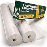 Thermo-Laminierfolien-Rolle, 63,5 cm x 63,5 m, NAP I, 2,5 cm Poly-In-Kern, 1,5 mm Laminatrollen, 2 Stück