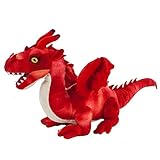 Teddys Rothenburg by Uni-Toys Stofftier Drache rot 40 cm stehend Plüschdrache Kuscheltier Drache Plüsch Stoffdrache