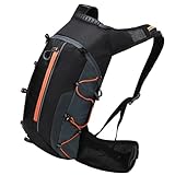 Aumotop 10L Wasserdichter Fahrradrucksack für Radsportbegeisterte, Atmungsaktive und Ultraleichte Trinktasche Zum Klettern (Orange)