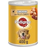 Pedigree Huhn und Karotten in Gelee, Nassfutter für Hunde, 24 Dosen à 400 g