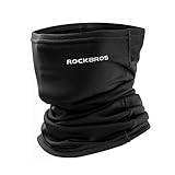 ROCKBROS Multifunktionstuch Winter Halbe Sturmhaube Nackenwärmer Winterdicht Warm Halstuch Schlauchtuch Hochelastisch Atmungsaktiv Gesichtsbedeckung Balaclavas für Radfahren Herren/Damen Schwarz