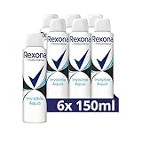 Rexona MotionSense Deo Spray Invisible Aqua Anti Transpirant mit 48 Stunden Schutz gegen Körpergeruch und Achselnässe 6x 150 ml