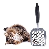 Toddmomy Schaufel für Katzenstreu Form Katzenbedarf Scoop Wurf Büschel handhaben sauber Streuschaufel für Katzen Haustierstreuschaufel Katze Sandschaufel Schaufeln für Katzenstreu Schwarz