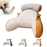 Eevhrqw Viroxa XXL Relax Rückenstützkissen,Rückenkissen Bett,Lesekissen Mit Armlehnen, Abnehmbarer Kissenbezug,Rückenstütze Bieten, Zum Lesen, Fernsehen, Treffen-B||60 * 40