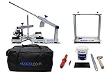 MAX2H Reifenmontiergerät EVOX für Motorräder inkl. Wuchtbock, Starterpaket mit schwarzen Klebegewichten & Transporttasche – Profi Reifenmontage Motorrad