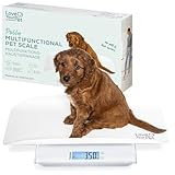 Love Your Pet by beurer Tierwaage Polly für Haustiere und Menschen, Haustierwaage mit abnehmbarer Wiegeschale, Welpenwaage ab 100g, 180 kg Tragkraft, Kleintierwaage mit Hold-Funktion