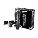 Panasonic ER-SB40-K803 Bartschneider für Männer, tragbarer, wasserdichter Haarschneider, 20 Längen, fortschrittliche Klingen, Kammaufsatz, kabellos & kabelgebunden, LED-Akkuanzeige, Schwarz