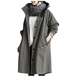 Generisch Tragecover Babytrage Outwear Damen Eleganter Windbreaker Wilder Winter Damenmantel Winterjacken Damen Winter (Grey, M)