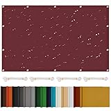 RKJDMSWJ Robustes, dunkelrotes Sonnensegel, 1,5 x 2,8 m, für die Terrasse, den Hinterhof, UV-beständig, für den Außenbereich, mit Seilen und Ösen, Staub- und winddichtes, quadratisches Design mit PU-