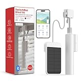 SwitchBot Blind Tilt Motorisierter Jalousie-Motor - Elektrischer Jalousie-Motor mit Bluetooth-Fernbedienung, solarbetrieben, Lichtsensorsteuerung, mit SwitchBot Hub Mini für Kompatibilität mit Alexa