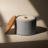 Wachsfeuer aus Beton | Ø15cm | Betonkerze | Terassenfeuer | Windlicht | Dauerkerze | Schmelzlicht | Hergestellt in Österreich (Bromo, Betongrau)