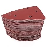 30Pcs 140 * 98mm 6 Löcher Klett-Schleifdreiecke Schleifpads 180 Körnung Haken-Schleife Dreiecksschleifpapier Papier zum Polieren Schleifen -Single Grit Set