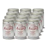 Lucaffe - Entkoffeinierte Kaffeedose gemahlener Kaffee Decaffeinato, 12 Dosen zu 250 Gr | Kaffee für Espresso gemahlen | Dunkel Röstung | Decaf, süßer, fruchtiger Geschmack, cremig |intensives Aroma