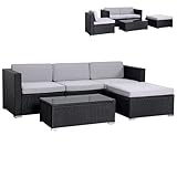 SVITA California Poly-Rattan Lounge Gartenset Sofa-Set Garnitur Gartenmöbel Couch-Set
