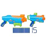 Nerf Elite Junior Ultimate Starter Set, 2 Easy-Play Blaster, 15 Nerf Elite Darts, Outdoor-Spielzeug für Kinder ab 6 Jahren