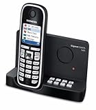 Siemens Gigaset CX475 isdn schnurloses ISDN-Telefon mit Farbdisplay und integriertem digitalen Anrufbeantworter, pianoschwarz