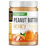 Erdnussbutter Honey - 1kg natürliche Peanut Butter mit Honig - High Protein - Erdnussmus ohne Zusätze von Salz, Öl oder Palmfett - Vegetarisch