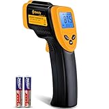 Etekcity Digital Laser Infrarot Thermometer -50 bis +450°C, berührungslos Temperaturmessgerät, LCD Beleuchtung, für Kochen/Gefrierschrank/Industrie (Nicht für Menschen), Gelb/Schwarz