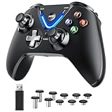 RALAN Wireless Controller mit Paddles für Xbox One S/X, Xbox Series S/X, Windows PC, 2.4G Wireless Adapter mit 3.8mm Kopfhörerbuchse, ALPS Joystick, Hall Effect Sensing Trigger