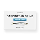 GymBeam Sardinen in Salzlake - Hochwertige Proteinquelle, Sardinen in Salzlake aus Marokko, 100 g enthalten 21,7 g Protein, praktische Verpackung (125 g (10er pack))