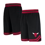 Ultra Game Men's Active Knit Training NBA Herren Woven Team Logo Poly Mesh Basketball Shorts, Schwarz, Large
