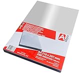 Albyco Klarsicht Einbanddeckel, Deckblatt, PVC Deckblätter,Klarsichtfolie - Transparent PVC, Format DIN A4, 210 x 297 mm, 0,20 mm/200 micron, Glänzend, pro 100 Stück
