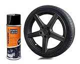 Foliatec Sprühfolie Auto Felgenfolie Sprüh Lack Set für 4 Felgen, Abziehbar, Gute Deckkraft, Schwarz Matt 1x400 ml