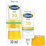 CETAPHIL SUN Sensitive Gel-Fluid SPF 30, 30ml, Sonnenschutz für empfindliche bis fettige, zu Sonnenallergie neigende Haut, Hochwirksame Sonnencreme für das Gesicht, Frei von Parfüm und Emulgatoren