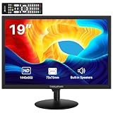 Thinlerain 19 Zoll PC Monitor 1440x900 LED Bildschirm Computer Monitor mit VGA/HDMI/AV/BNC/USB, eingebautem Lautsprecher, 5Ms Reaktionszeit, 60 Hz Bildwiederholrate, VESA, Schwarz