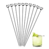 UEAVOID 10 Stück Edelstahl Cocktailspieße,Basicon Martini-Spieße Cocktail Obst Sticks Cocktail Pick Martini Picks Wiederverwendbare Cocktail Picks für Fingerfood Cocktail Sandwich Party Bar,Silber