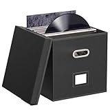 Registrierungshalter - Aufbewahrung von Schallplatten | Stapelbares Vinylregal | Schallplattenaufbewahrung mit Deckel | Aufbewahrungsboxen | Aufbewahrungsbox