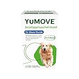 YuMOVE Grünlippmuschel Hund Gelenktabletten - 120 Tabletten - Gelenktabletten Hund - Für ältere Hunde ab 8 Jahren - Beweglichkeit und Gelenkfunktion Mit Omega-3, Glucosamin, Chondroitin und Vitamin E