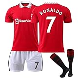 Generic C7 Fußball Trikot, Hause/Auswärts Fußball Trikot Shorts Socken für Kinder/Erwachsener, Nr.7 Fussball Jersey Trainingsanzug Jungen Herren