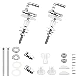 WC Sitz Befestigung 2 Stück Edelstahl WC Sitz Ersatzteile Toilettendeckel Halterung Edelstahlscharniere Montageschlüssel Universal Toilettenscharniere für Toilettensitz