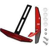 evermotor Rückstrahler Motorrad E4-Geprüft, Reflektor Hinten mit Lange T-Halter, Motorrad Reflektoren Katzenaugen Fahrrad, 2 Stück